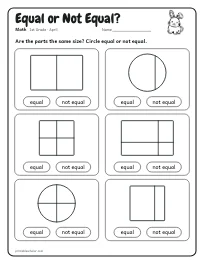Equal or Not Equal? worksheet