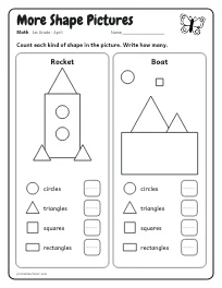 More Shape Pictures worksheet