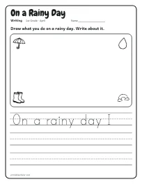 On a Rainy Day worksheet