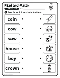 Read and Match worksheet