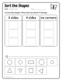 Sort the Shapes worksheet