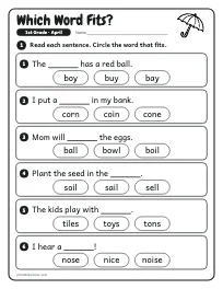 Which Word Fits? worksheet