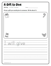 A Gift to Give worksheet