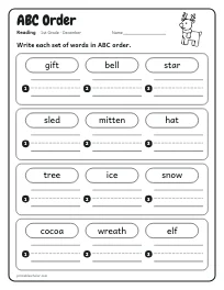 ABC Order worksheet
