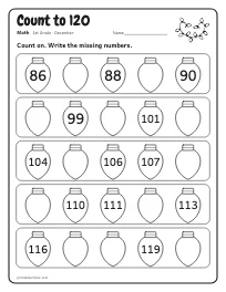 Count to 120 worksheet