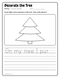 Decorate the Tree worksheet