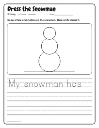 Dress the Snowman worksheet