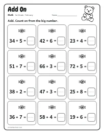 Add On worksheet