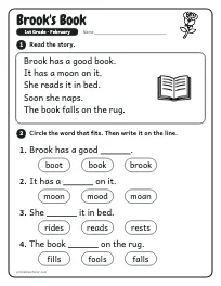 Brook's Book worksheet