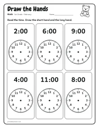 Draw the Hands worksheet