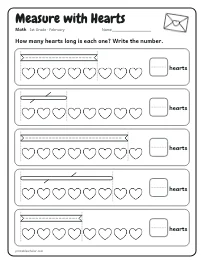 Measure with Hearts worksheet