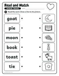 Read and Match worksheet