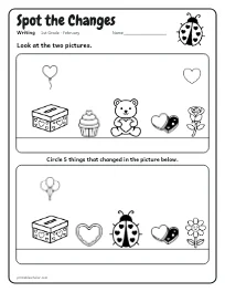 Spot the Changes worksheet
