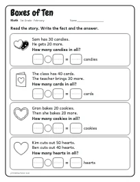 Boxes of Ten worksheet