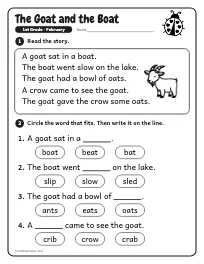 The Goat and the Boat worksheet