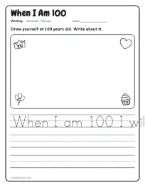 When I Am 100 worksheet