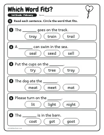Which Word Fits? worksheet