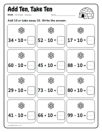 Add Ten, Take Ten worksheet