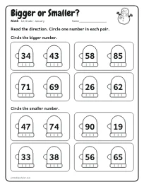 Bigger or Smaller? worksheet