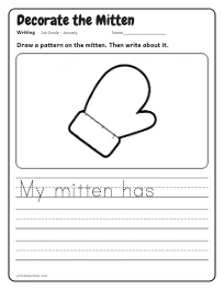 Decorate the Mitten worksheet