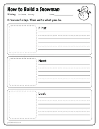 How to Build a Snowman worksheet