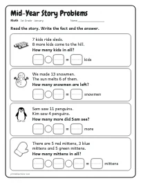 Mid-Year Story Problems worksheet