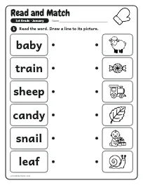 Read and Match worksheet
