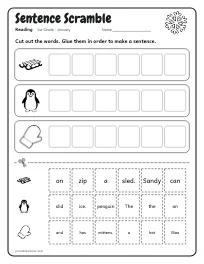 Sentence Scramble worksheet