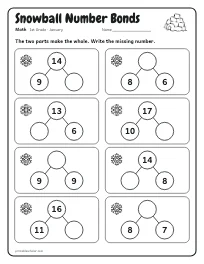Snowball Number Bonds worksheet