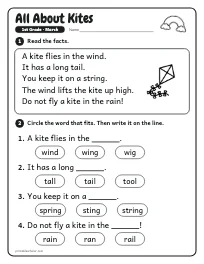 All About Kites worksheet