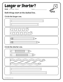 Longer or Shorter? worksheet