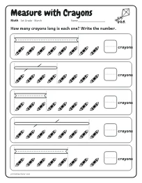 Measure with Crayons worksheet