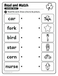 Read and Match worksheet