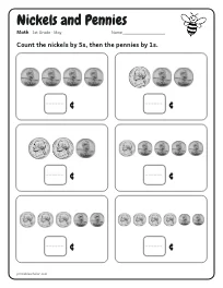 Nickels and Pennies worksheet