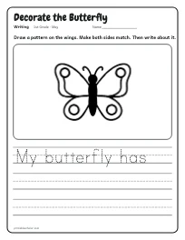 Decorate the Butterfly worksheet