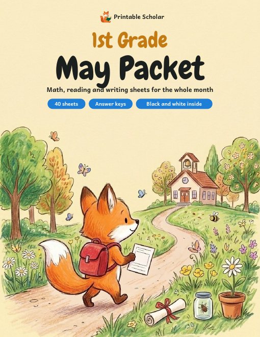 1st Grade May Packet cover