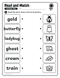 Read and Match worksheet