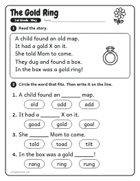 The Gold Ring worksheet