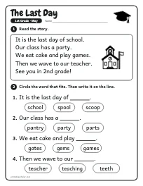The Last Day worksheet