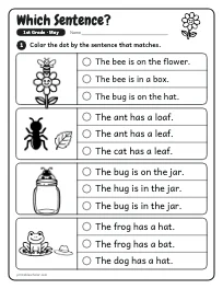 Which Sentence? worksheet