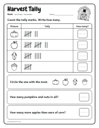 Harvest Tally worksheet