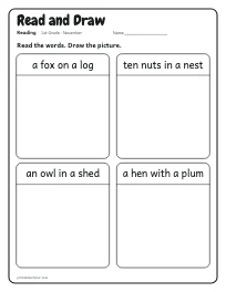 Read and Draw worksheet