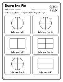 Share the Pie worksheet