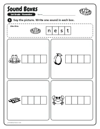 Sound Boxes worksheet