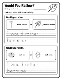 Would You Rather? worksheet