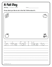 A Fall Day worksheet