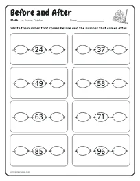 Before and After worksheet