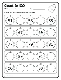 Count to 100 worksheet