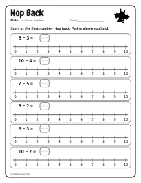 Hop Back worksheet