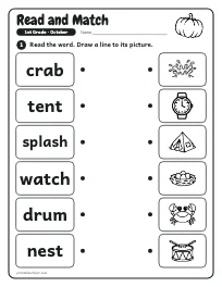 Read and Match worksheet